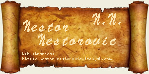 Nestor Nestorović vizit kartica